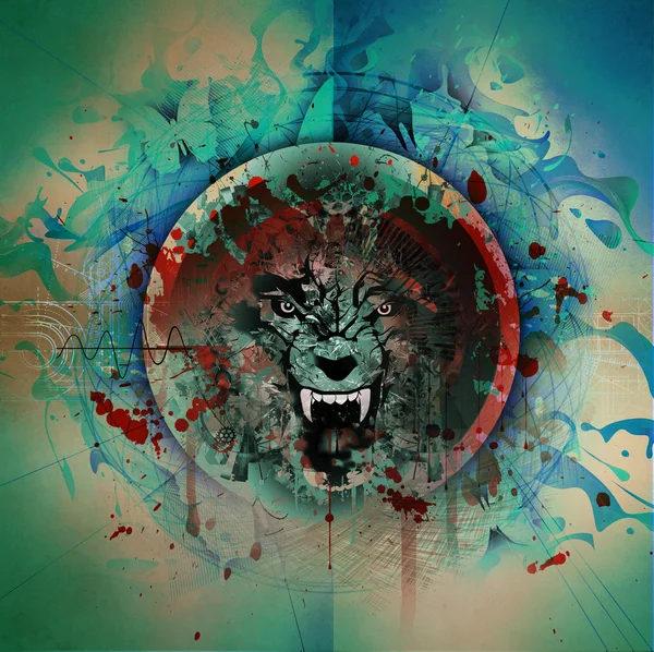 Abstrakter Hintergrund des Tigers — Stockfoto