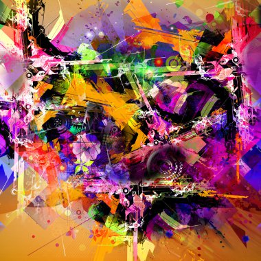 Çiçekli teknik arka plan