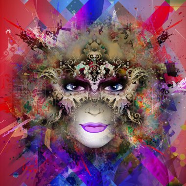 Mistik kadın illüstrasyon