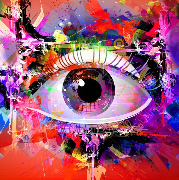 Mänskliga färgade ögat — Stockfoto