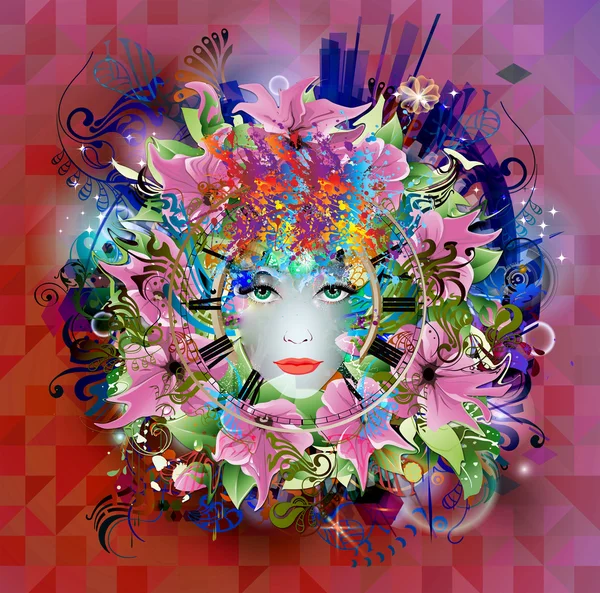 Mistik kadın illüstrasyon