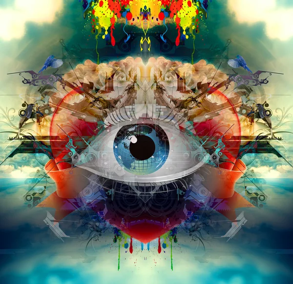 Mystic oog-symbool — Stockfoto