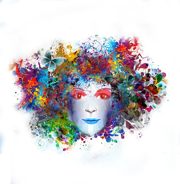 Abstract and mystic woman — Stock Photo, Image
