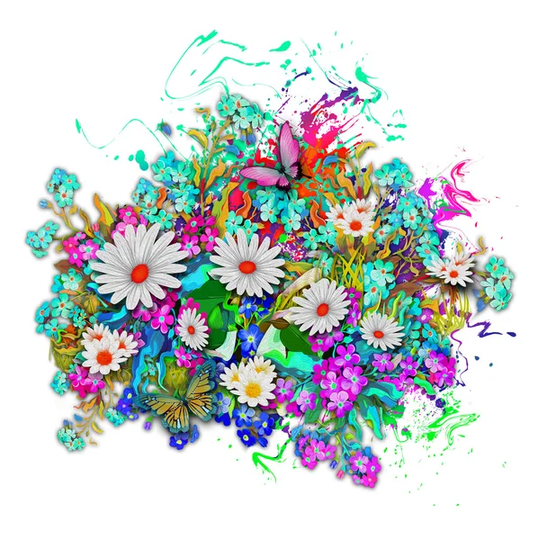 Harmonie floral achtergrond. — Stockfoto