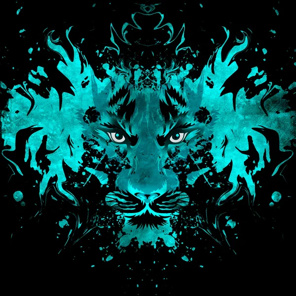 Gniew kolorowe Tygrys — Zdjęcie stockowe