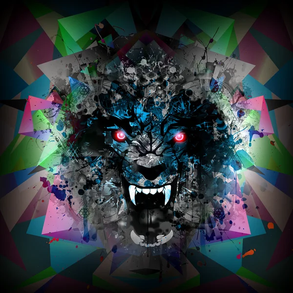 kızgın bir kurt kafası