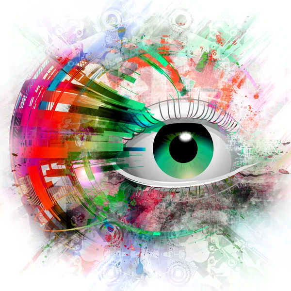 Esoteric illustration of eye — Stock Photo, Image