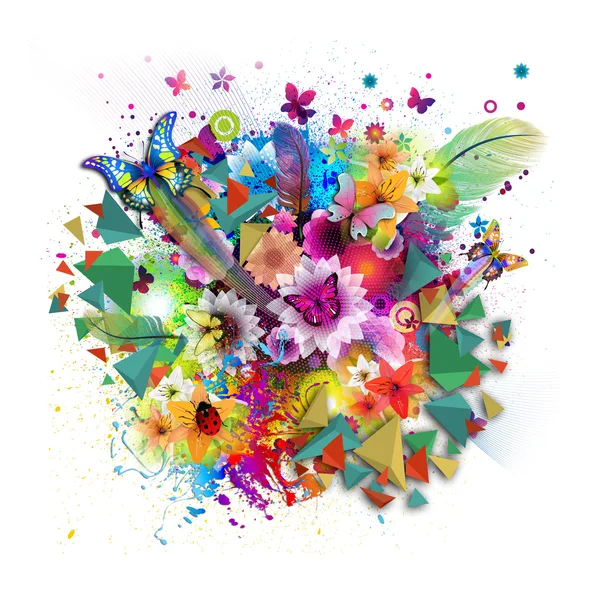 Flores coloridas abstractas — Foto de Stock