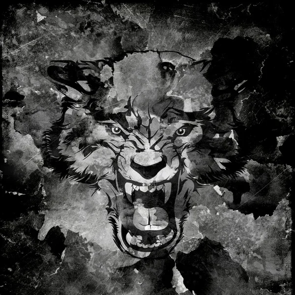 Tigre avec éclaboussures de peinture — Photo