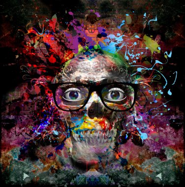 Kafatası karanlık gözlüklerle