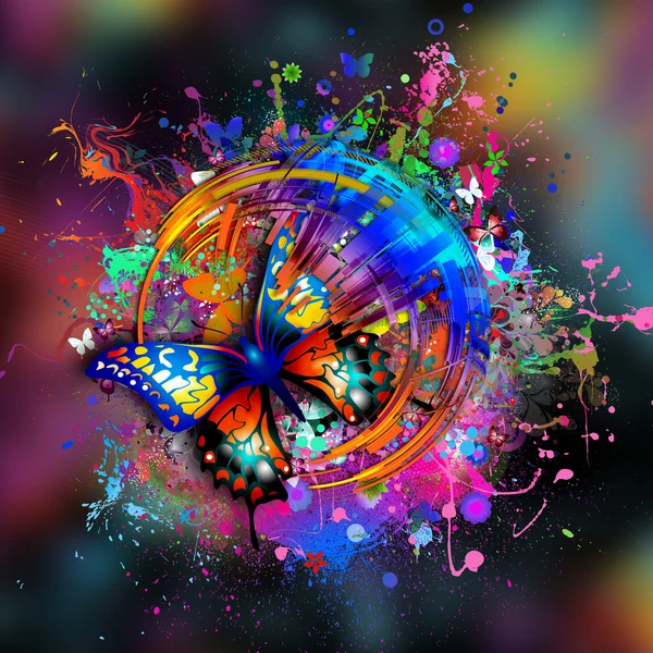 Kelebekli soyut arkaplan