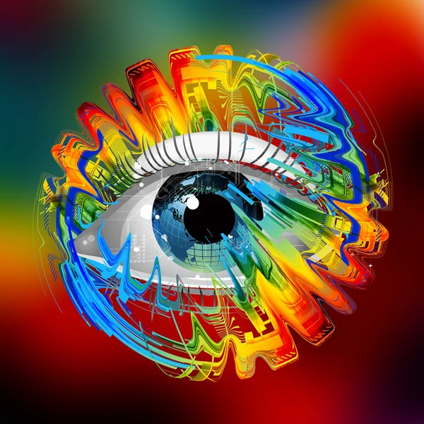 Magic Eye Futuristic Colorful Background — Stock Photo, Image