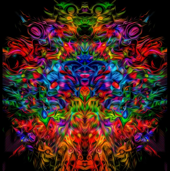Flammes colorées abstraites — Photo