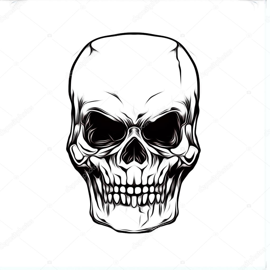 Evil skull illustration