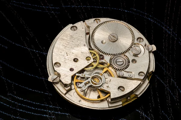 The mechanism of old clock. Stock Image