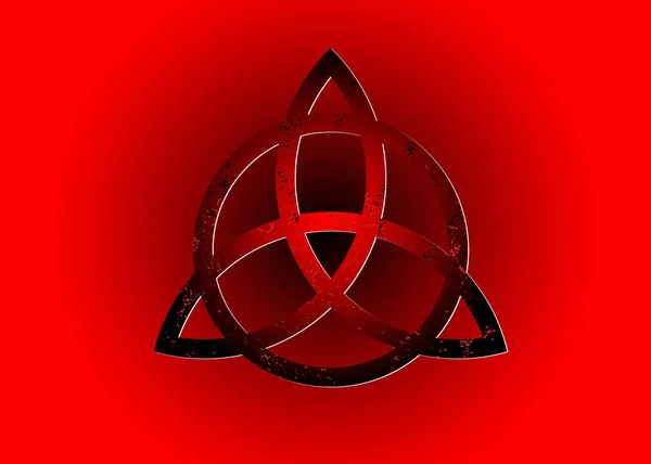 Λογότυπο Triquetra Σύμβολο Trinity Knot Wiccan Για Προστασία Διάνυσμα Σκούρο — Διανυσματικό Αρχείο