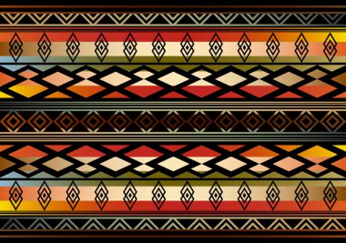 African Wax Print fabric, Ethnic handmade ornament for your design, tribal pattern motifs geometric element. Vector seamless texture, afro textile Ankara fashion style. Pareo wrap dress, carpet batik  clipart
