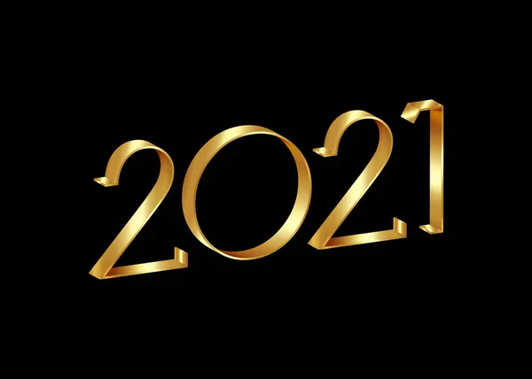 2021 Selamat Tahun Baru Ilustrasi Vektor Hari Libur Dari Kaligrafi - Stok Vektor