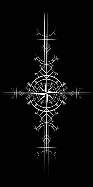 Волшебное древнее искусство викингов, волшебная навигация роз ветра, компас древний. Викинги использовали много символов в соответствии с норвежской мифологией, широко используемой в обществе викингов. Знак викканского эзотерического логотипа