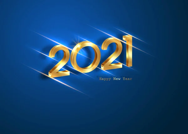 Golden 2021 New Year Logotipo Com Espaço Cópia Tema Natal — Vetor de Stock