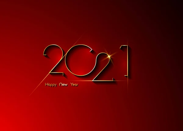 2021 Nowy Rok Złote Numery Logo Biznesu Szablon Temat Świąteczny — Wektor stockowy