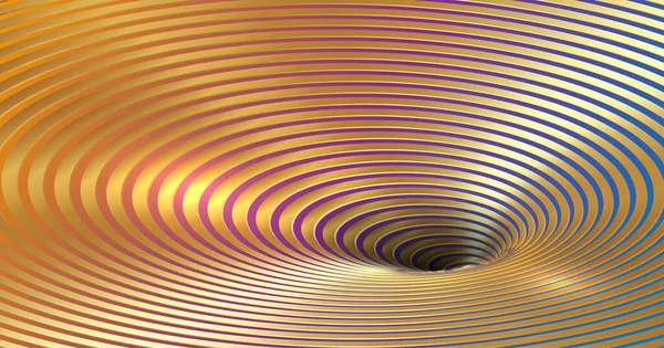 Illusion Optique Trou Ver Bannière Mode Géométrique Luxe Coloré Doré — Image vectorielle