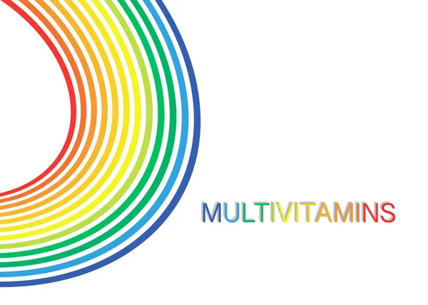 Integratore Complesso Minerale Multi Vitamina Design Dell Etichetta Modello Logo — Vettoriale Stock