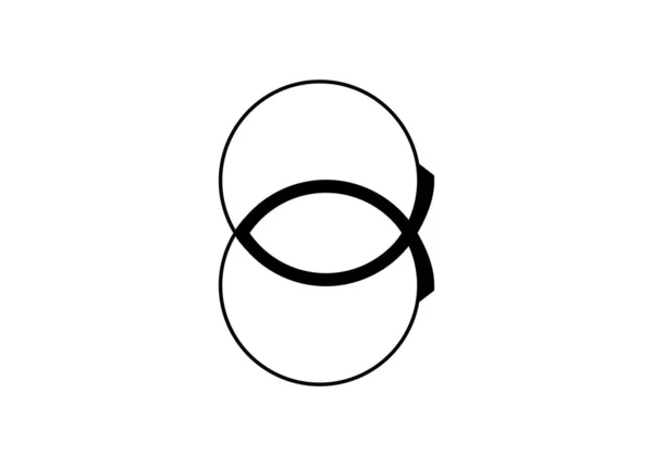 Vesica Piscis Ichthys Símbolo Ichthus Pescado Cristiano Dos Arcos Intersección — Vector de stock