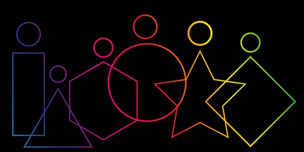 Інклюзія Різноманітність Інфографіки Векторний Набір Люди Векторний Логотип Веб Сайту — стоковий вектор