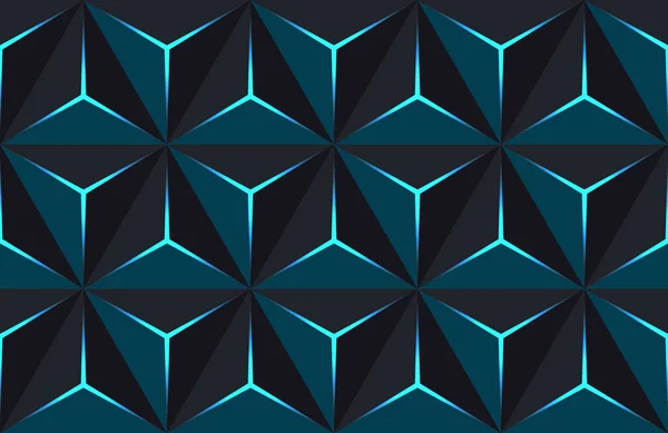 Geometrisches Muster Mit Grundformen Hintergrund Mit Luxuriöser Dunkler Polygonaler Struktur — Stockvektor