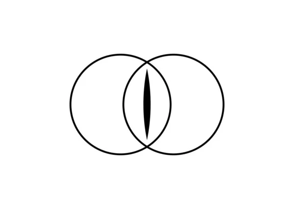 Beauty Vagina Concept Abstract Logo Sign Symbol Mark Overlapping Circles — Διανυσματικό Αρχείο