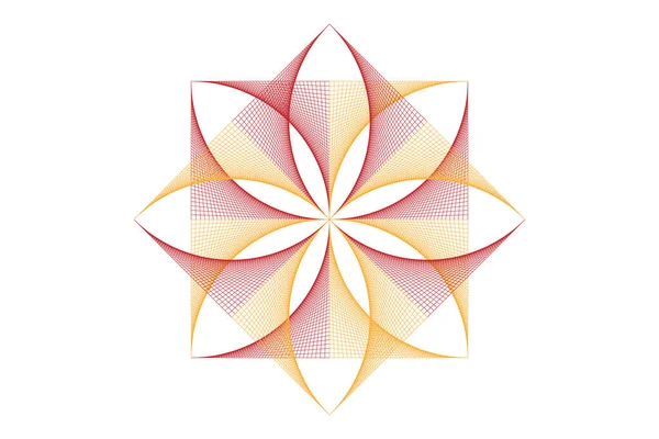 Άνθος Λωτού Μαντάλα Σπόρος Ζωής Σύμβολο Ιερή Γεωμετρία Λογότυπο Γεωμετρική — Διανυσματικό Αρχείο