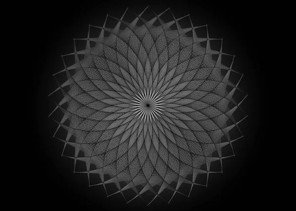 Fadenkunst Blume Mandala Saatgut Des Lebens Symbol Heilige Geometrie Logo — Stockvektor