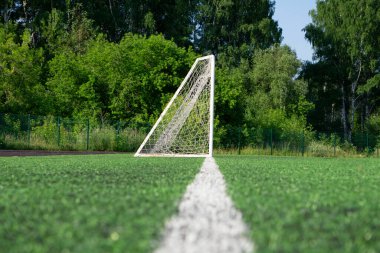 Top ya da futbol sahasında net duruşu olan gol.