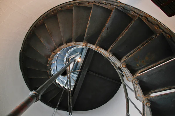 Spiral stairs in a lighthouse Stock Photo