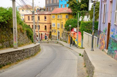 Valparaiso sokaklarında,