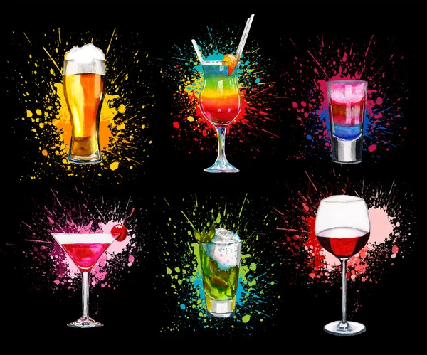 Set of colorful cocktails — Stock Photo, Image