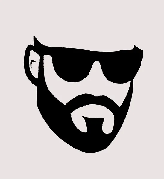 Silhouette of a man with a beard Stock Vector shekaka 