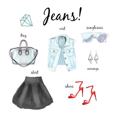 Moda kıyafet illusration