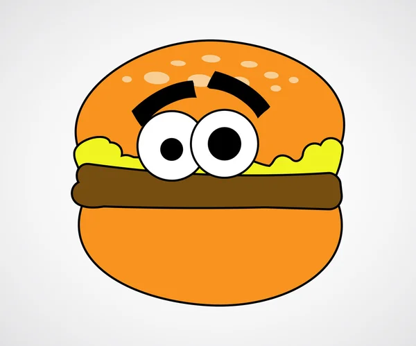 Cartoon stijl hamburger — Stockvector