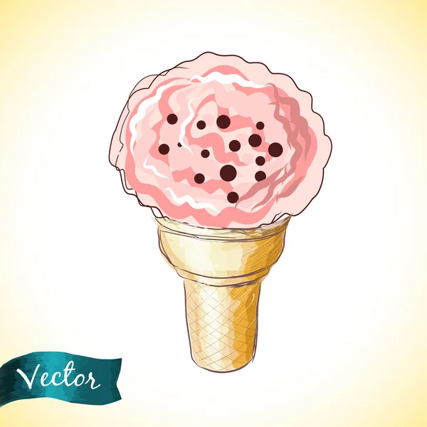 Crème glacée savoureuse — Image vectorielle