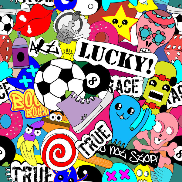 Colorful stickers background