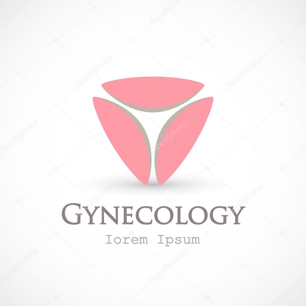 Gynecology logo template, vector illustration