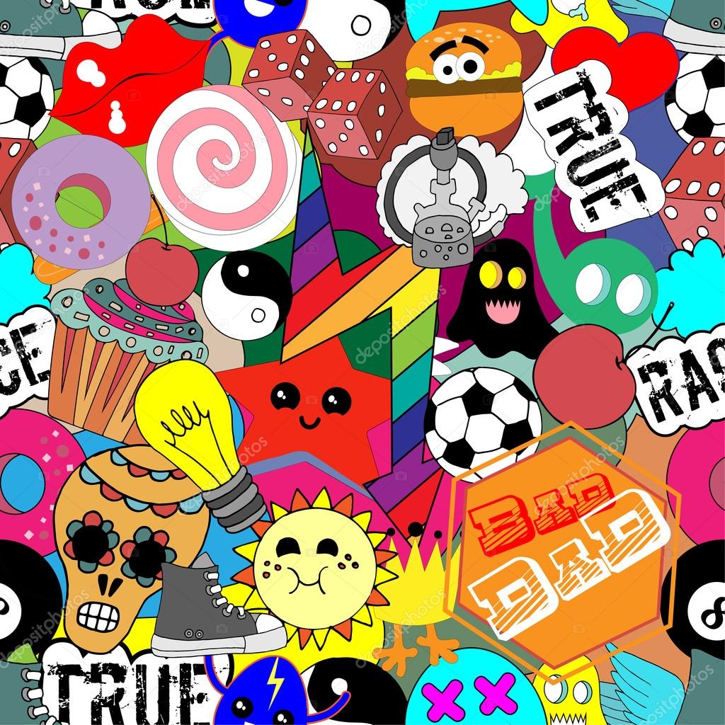 Colorful stickers background