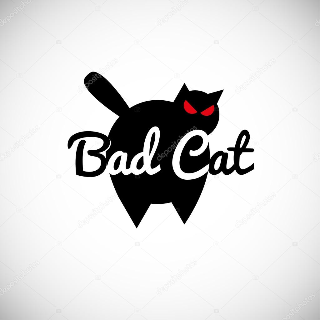 Black cat icon symbol Stock Illustration