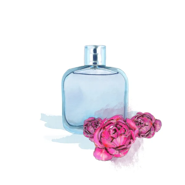 Glass perfume borrle — Stock Photo, Image