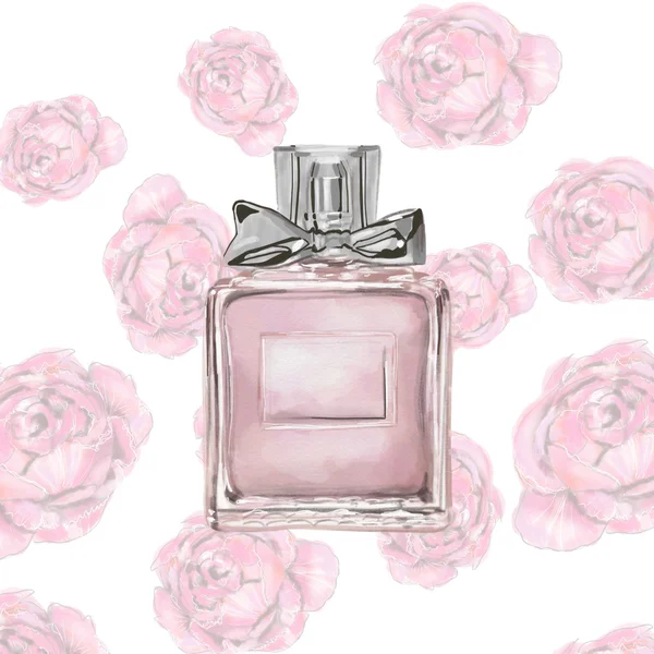 Üveg parfüm borrle — Stock Fotó