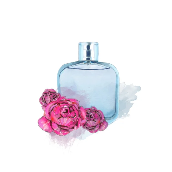 Glass perfume borrle — Stock Photo, Image