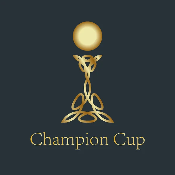 Logo Mistrz Złoty Puchar Znak Wektor — Wektor stockowy