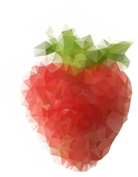 Γεωμετρική πολυγωνικό φράουλα — Διανυσματικό Αρχείο
